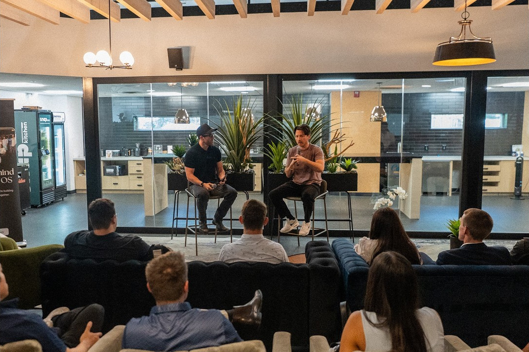 Abby Roberge in conversation on stage